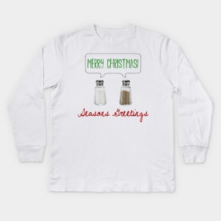 Seasons Greetings Kids Long Sleeve T-Shirt